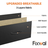 Fixwal Black Tall Dresser for Bedroom, Storage Dresser Organizer with 7 Fabric Drawers, Nightstand Furniture in Closet, Entryway, Hallway Fixwal