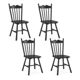 LUE BONA Black Dining Chairs Set of 4, Windsor Wooden Dining Chair with Thickened Backrest, Morden and Mid Century Kitchen Chairs for Dining Room Farmhouse, Weight Capacity 350 lbs LUE BONA