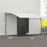 Outsunny 10' x 10' Outdoor Pergola Gazebo with UV-Resistant Canopy and Metal Frame, Sun Shade Shelter for Porch, Patio, Deck, Backyard, Cream White Outsunny