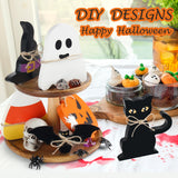 6PCS Halloween Wood Signs, Halloween Tiered Tray Decor, Halloween Decor, Halloween Git For Her, Halloween Day Shelf Personalized Decor, Mantle Decor, Farmhouse Tiered Tray Decor Aiolpy
