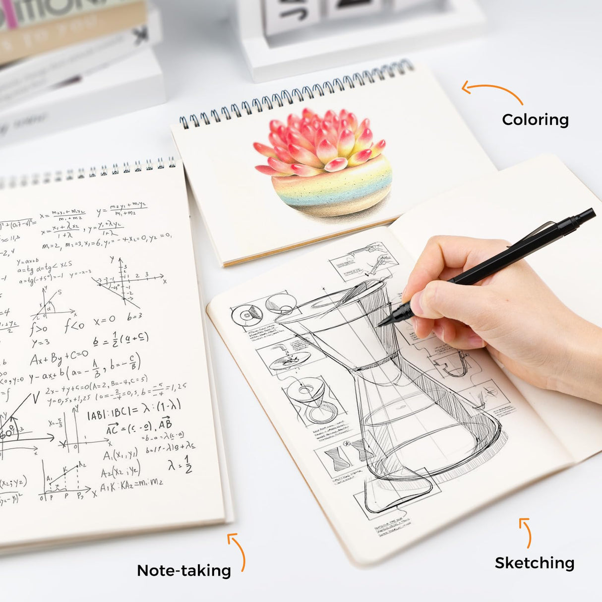 Four Candies Metal Mechanical Pencil Set, 3PCS Art Drafting Pencils 0.5, 0.7, 0.9MM & 2PCS 2MM Mechanical Drawing Pencils with 420PCS Leads (4B 2B HB 2H Color) for Writing Sketching Drawing (Black) Four Candies