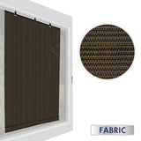 Windscreen4less Outdoor Shade Blinds Patio Roll Up Blackout Shades Exterior Roller Privacy Screen for Pergola Balcony Porch Carport Deck Window, 8' W x 11' L Brown Windscreen4less