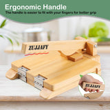 ZUJJAFY Tortilla Press 8 Inch Bamboo Tortilla Maker with 50pcs Parchment Paper, Mexican Tortillera Presser Homemade Tortillas Pataconera Dough Press, Square ZUJJAFY