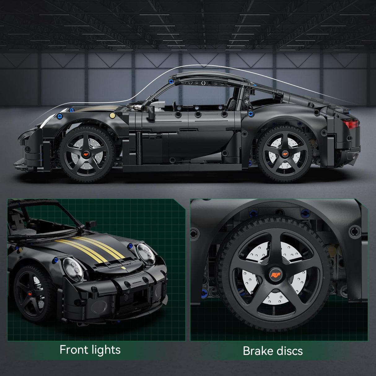 CaDA C63006W 1:10 Scale RUF GT RC Car Kit - DIY Assembly Building Blocks Set and STEM Educational Toy for Kids & Adults (8+ Years)⁠⁣ CaDA