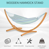 Outsunny 10.6' Wooden Hammock Stand Universal Garden Picnic Camp Accessories, 264lbs, Natural Outsunny