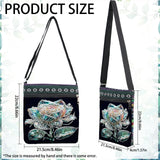 DIY Diamond Art Painting Canvas Crossbody Bag, Ethnic Style, Special Shaped Crystal Diamond Painting by Numbers Mosaic Kits Focart