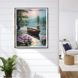 Paint by Number Adult Lotus Lake,Canvas Paint by Numbers for Adults,Painting by Numbers,DIY Oil Painting Kit Perfect for Gifts and Home Wall Decor 16x20inch PHANTASYART