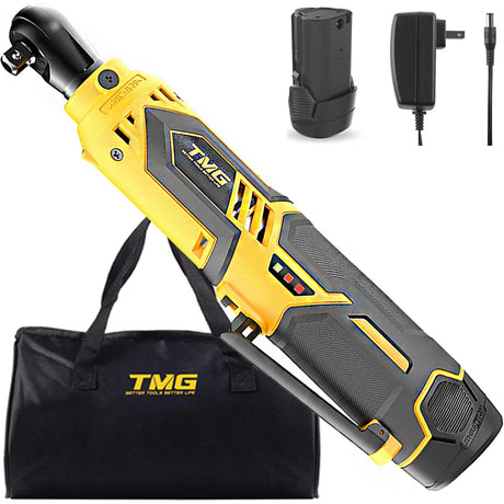 Meagle Cordless Ratchet Electric Ratchet for Husband/Diy/Pro Mechanic Battery Ratchet Power Ratchet Suitable for Auto/Home Repair, 3/8 Inch Ratchet 40 Ft-Lbs 230 Rpm 12V, 2000Mah for Auto Shop Meagle