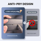 Grimtron Portable Pistol Safe – Electronic Lock Box & Key Access, Silent Mode, Compact Car Gun Safe for Handgun, Small Single Safe for Travel, Office, Dorm Use Grimtron