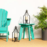 Glitzhome 16.5" H Modern Farmhouse Black Metal Lantern Decorative Hanging Candle Lanterns (Small) Glitzhome