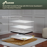 PILOCOS 55X36 Inch Black Metal Framed Bathroom Mirror for Wall, Matte Black Bathroom Vanity Mirror Farmhouse Large Rectangle Mirror, Anti-Rust, Tempered Glass, Hangs Horizontally or Vertically PILOCOS