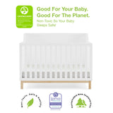GAP babyGap Oxford 6-in-1 Convertible Crib - Greenguard Gold Certified, Bianca White/Natural Delta Children