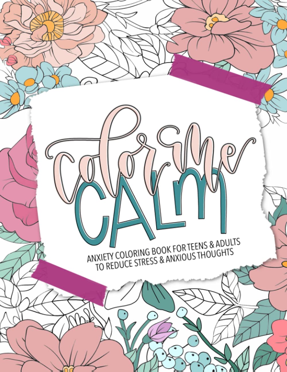 Anxiety Coloring Book for Teens & Adults to Reduce Stress and Anxious Thoughts WoodArtSupply