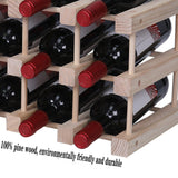 FDHUIJIA Wine Rack Small countertop Cabinet Stackable Storage Wooden freestanding Floor Wine Holder (20 Bottles) FDHUIJIA