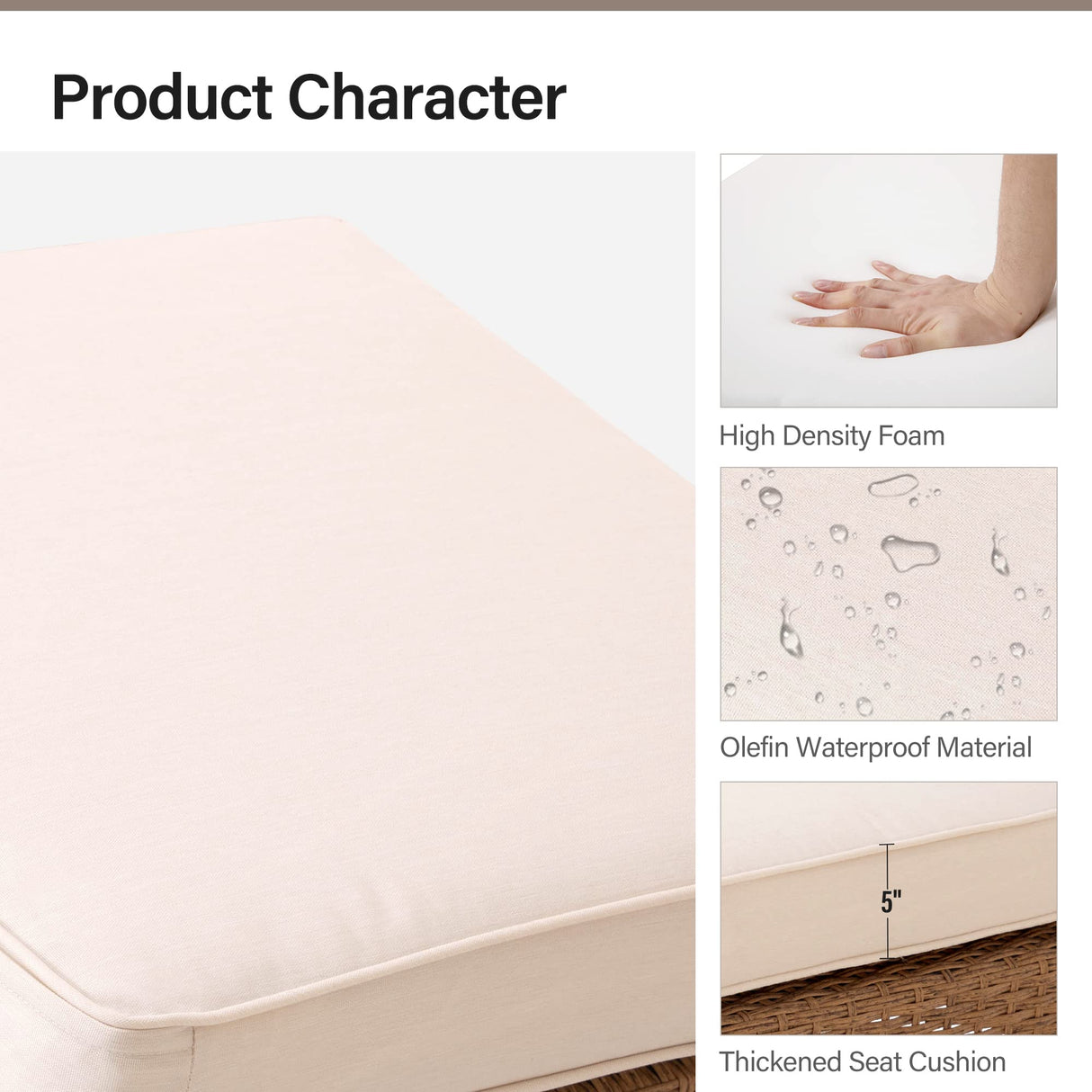 LAUSAINT HOME 9 Pieces Outdoor Patio Furniture Set with 43" Propane Gas Fire Pit Table, Outdoor Sectional Sofa PE Rattan Wicker Patio Conversation Sets with Thick Cushions(Beige LAUSAINT HOME