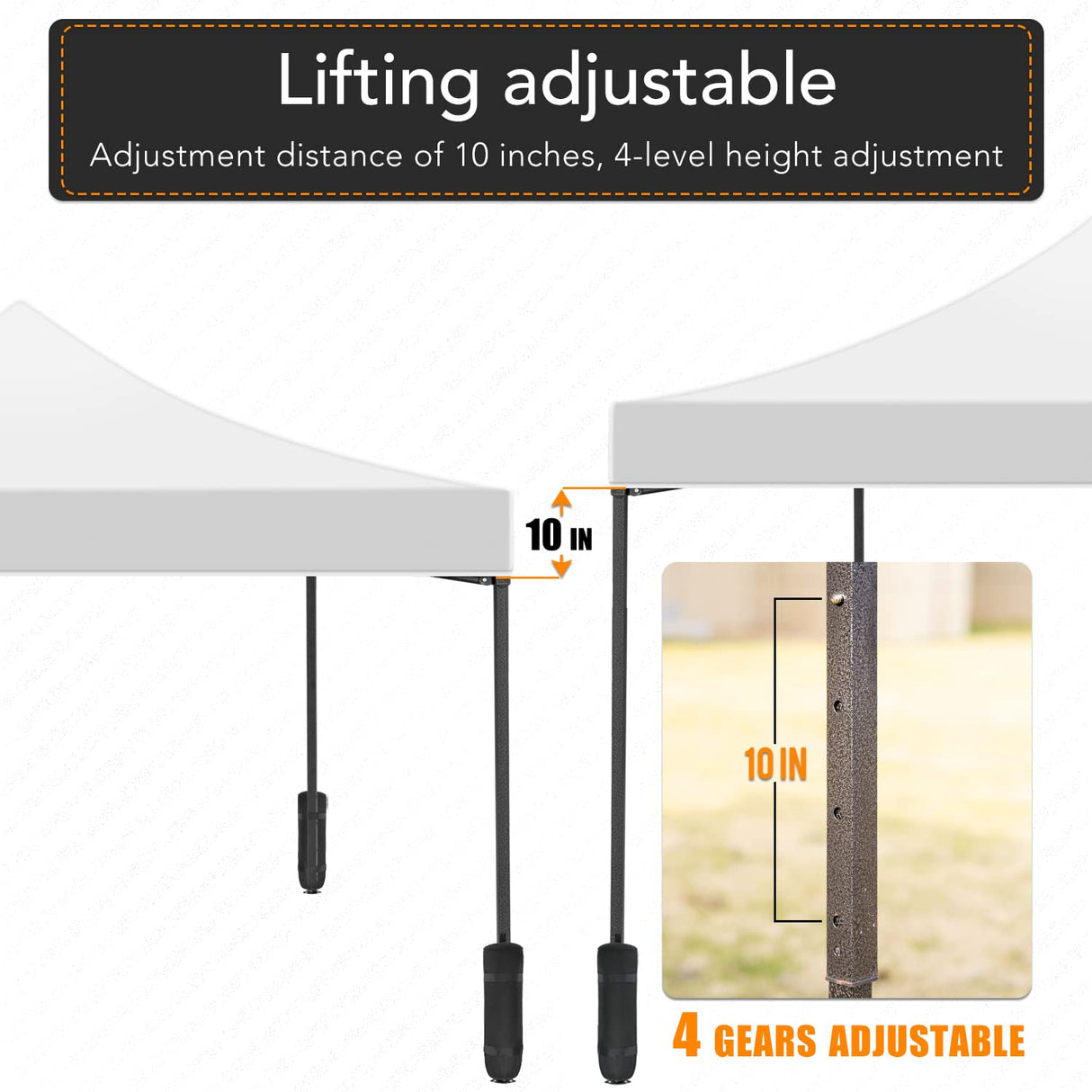 10 x 10 Pop Up Canopy Tent Anti-UV, Straight Leg and Easy up Sun Shelter for Parties, Camping, Commercial, Instant Canopy with Portable Bag, 4 Sand Bags(White) PayLessHere