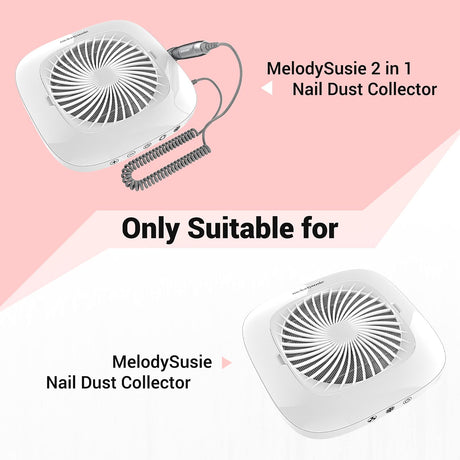 MelodySusie Nail Dust Collector Replacement Filter 2 Pack, Reusable Dust Filter for MelosySusie Nail Dust Collector Vacuum Fan Dust Collector Extractor Electric Dust Suction Machine MelodySusie