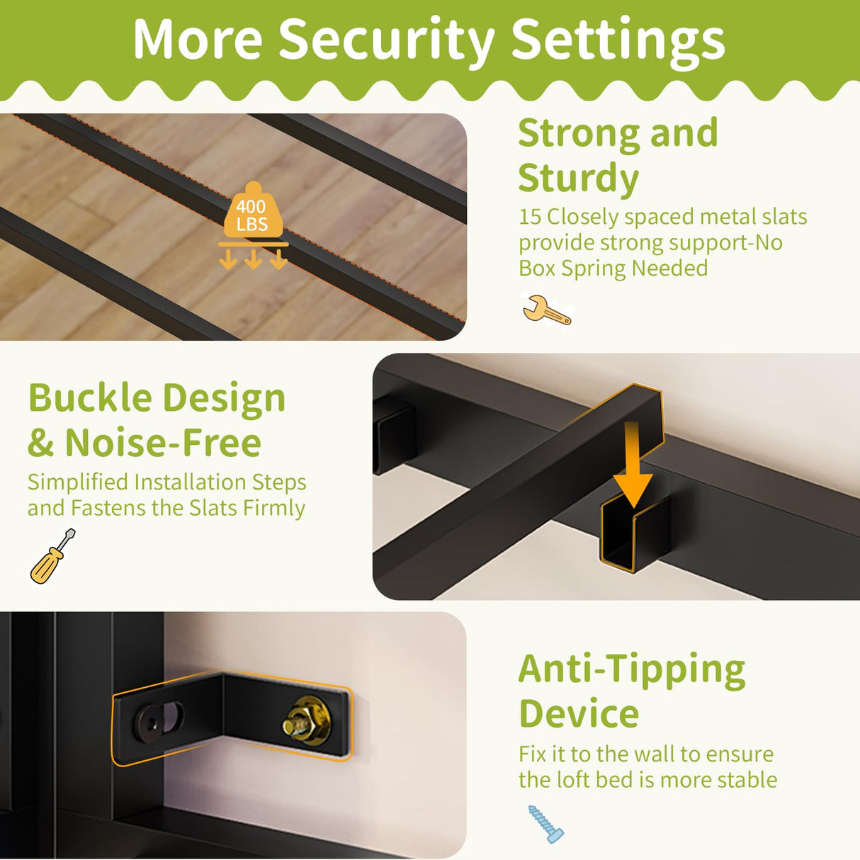 DICTAC Low Twin Loft Bed with Reading Corner,3 Sling Drawers and 2 Movable Storage Bins,Metal Twin Size Loft Bed for Kids with LED Lights and Storage Basket,13.98" H Safety Guardrail & Stairs, Black DICTAC