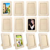 Vmiapxo 10 Pack Unfinished Wooden Picture Frames for 4" x 6" Photos, Standing Postcard Picture Frame Set DIY Keepsake Kit Decoratable Coards for Halloween Thanksgiving Christmas Wedding Birthday Vmiapxo