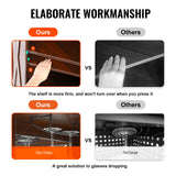 VEVOR Corner Industrial Bar Cabinet, Wine Table for Liquor & Glasses, Sideboard Buffet Cabinet with Glass Holder, Freestanding Farmhouse Wood Coffee Bar Cabinet for Living Room, Home Bar, Black Walnut VEVOR