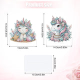 MVVMTOP 2 Pcs Diamond Painting Art Tabletop Decoration, Diamond Art DIY Unicorn 5D Special Shape Crystal Mosaic Handicraft for Adult Beginners, Home Office Tabletop Decor Gift MVVMTOP