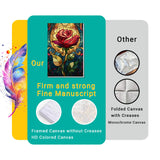 4 Pack Framed Paint by Numbers Kit for Adults Beginner Canvas Painting by Numbers for Adults Cactus Plants Easy Adult Paint by Number Kits with Frame Rose Flowers Watercolor Painting by Number 8x12 In obterie