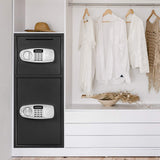 S AFSTAR Digital Safe Box, Double Door Security Depository Drop Box, Drop Slot Safes with Separate Keypad and Emergency Keys for Gun Cash Jewelry Document, 14 x 12 x 31.5 Inches, Black S AFSTAR