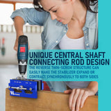 LIFEMODA Self Centering Doweling Jig Kit, Drill Jig For Straight Holes Biscuit Joiner Set With 6 Drill Guide Bushings, Adjustable Width Drilling Guide Tool Accessory Jigs (Blue) Lifemoda