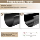 5/16" T Ends Garage Door Bottom Weather Seal Fits Garage Door Seals Bottom Rubber U-Bottom Seal Weatherproofing Sealing Professiona Grade Rubber 3 3/4" Width X 16 Feet Lenth cowarca