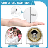 Ceramic Car Sublimation Blanks Cupholders Sandstone for Car Cup with Finger Notch for Easy Removal Car Ceramic Auto Cupholder Keep Vehicle from Cold Drink Sweat Stain Spill (24 Pieces) Frienda