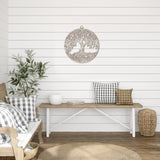 Tree of Life Wooden Wall Art Decor Wooden Wall Sculpture 11.8 Inch Tree of Life Wood Hollowed Out Hanging Sign for Farmhouse Home Hanging Decoration Supplies(White) Yalikop