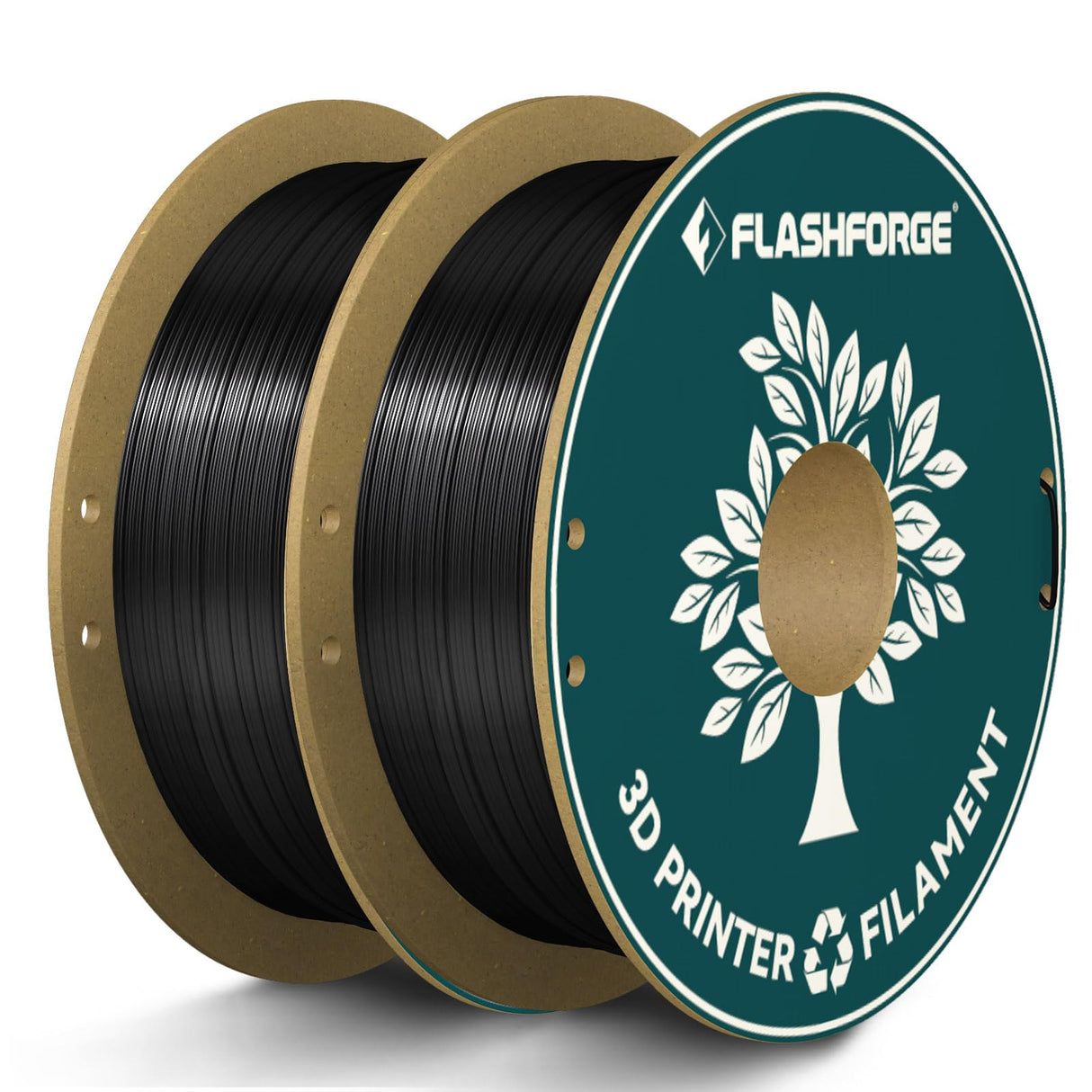 FLASHFORGE Silk PLA Filament 1.75mm Shiny Black, 3D Printer Filament Bundle 2kg (4.4lbs) Cardboard Spool, Smooth and Silky Texture 3D Printing Filament, Dimensional Accuracy +/- 0.02mm FLASHFORGE