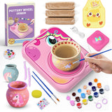 Pottery Wheel for Kids, Girls Arts and Crafts Toys for Kids Ages 8-12,Pottery Studio Craft Kit with 3 Pack Air-Dry Clay, Art Supplies for Kids Toys Girls Birthday Gift for 6 7 8 9 10 11 12+ craftodo