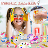 SpringFlower Unicorn Gift Toys for 3 4 5 6 7 8 Years Old Girls - Girls Arts and Crafts Painting kit Including 8 Cute Looking Unicorn Figures, DIY Creative Christmas Gift for Kids SpringFlower