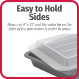 GoodCook Set of 2 Nonstick Steel 13" x 9" Cake Baking Pans with Covers, Gray GoodCook