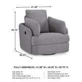 Signature Design by Ashley Modmax Contemporary Indoor Upholstered Press-Back Rocker Swivel Glider Recliner with Hidden Storages, Light Gray Signature Design by Ashley