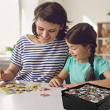8 Sorting Trays for Jigsaw Puzzles - Fit Up to 2000 Pieces, 8"X8" Accessories, Stacking Trays - Gift for Puzzlers (Black) WISHDIAM