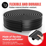 Jin&Bao Garage Door Bottom Weather Stripping Rubber Seal with T-Ends 5/16" - Protect Your Garage from Weather, Insects, and Dust with Premium Garage Door Draft Stopper（20FT） Jin&Bao