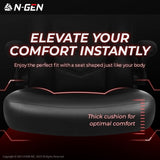 N-GEN Video Gaming Computer Chair Ergonomic Office Chair Desk Chair with Lumbar Support Flip Up Arms Adjustable Height Swivel PU Leather Executive with Wheels for Adults Women Men (Black) NEO CHAIR