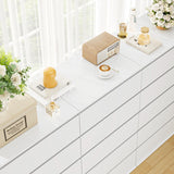 FOTOSOK White Dresser, 5 Drawer Dresser Tall White Dresser with Large Storage Space, Modern Storage Chest of Drawers, 23.6L x 17.6W x 39.1H Inch Storage Organizer Cabinet for Home, White FOTOSOK