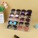 BVANQ 5 Tier Sunglasses Organizer Acrylic Sunglass Holder Nail Polish Organizer Countertop Stand Display No Pungent Acrylic Glue Assembly for Highlighting Glasses,Makeup,Essential Oil BVANQ