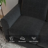 Bonzy Home 80.7" Black Couch, 3 Seater Sofa for Living Room, Modern Comfy Couches with Thick Cushion for Home Apartment Office Bonzy Home