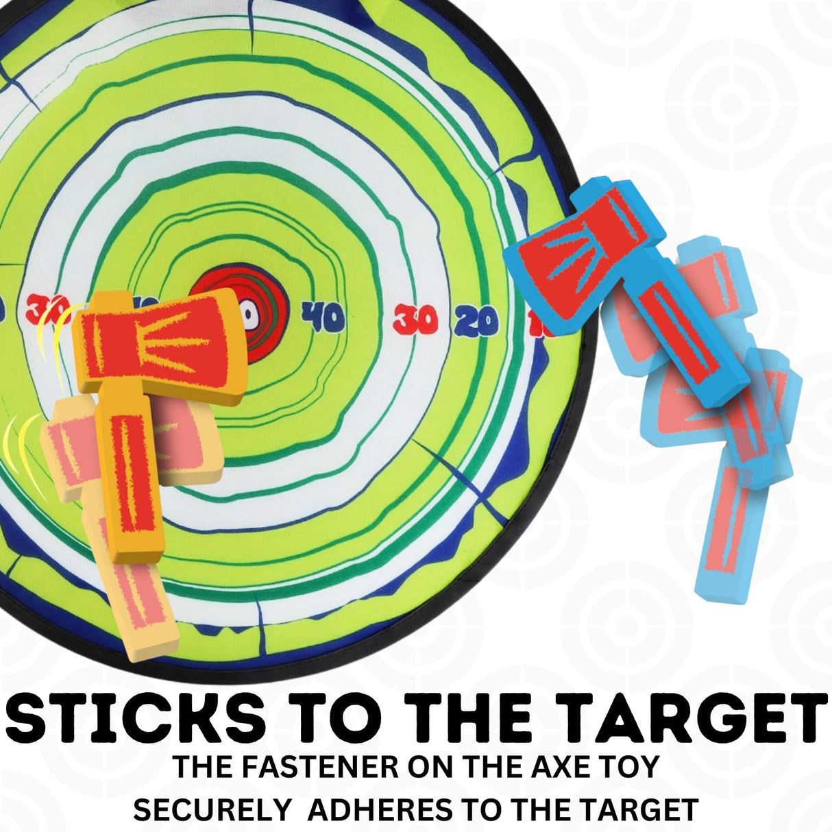 Liberty Imports Foam Axe Throwing Game - Indoor Outdoor Toy Lumberjack Hatchet Toss Ax Game with 4 Foam Axes, One 22” Easy Fold Target for Kids and Adults Liberty Imports