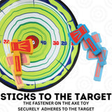 Liberty Imports Foam Axe Throwing Game - Indoor Outdoor Toy Lumberjack Hatchet Toss Ax Game with 4 Foam Axes, One 22” Easy Fold Target for Kids and Adults Liberty Imports