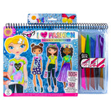 Fashion Angels Fashion Design Sketch Portfolio Artist Set With Crayons 11702, Clothing Design Sketch Pad for Beginners, For Kids 6 and Up Fashion Angels