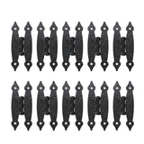 Pastlla 10pcs Cabinet Hinge Antique H Hinges Cold Rolled Steel Flat Hinges Decorative Hinges Hardware for Cabinet Cupboard Jewelry Box Door Black 3.5 Inch Pastlla