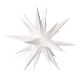 Elf Logic 21" Large Warm White LED Moravian Star - Hanging Outdoor Christmas Light - Use as Holiday Decoration, Porch Light, 3D Fixture, Advent Star, Wedding & Ballroom Venue Decor - Assembly Required Elf Logic