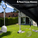 Domi 6.5x12FT Hardtop Grill Gazebo, Outdoor BBQ Gazebo with 2 Side Shelves and Ceiling Hook, Outdoor Grill Canopy with Galvanized Steel Slope Roof for Patio Lawn Backyard Deck, Grey domi outdoor living