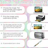 Yexiya 60 Pcs Sublimation Pen Kit Sublimation Pen Blank with Resealable Pouch Bag and Holographic Thank You Card Sublimation Ballpoint Pen School Supply for Christmas Office School Stationery Supply Yexiya