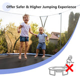 Goplus Trampoline Safety Net for 8FT 10FT 12FT 14FT 15FT 16FT Round Frame Trampoline, Weather-Resistant Breathable Replacement Enclosure Net with Adjustable Straps, Net Only Goplus